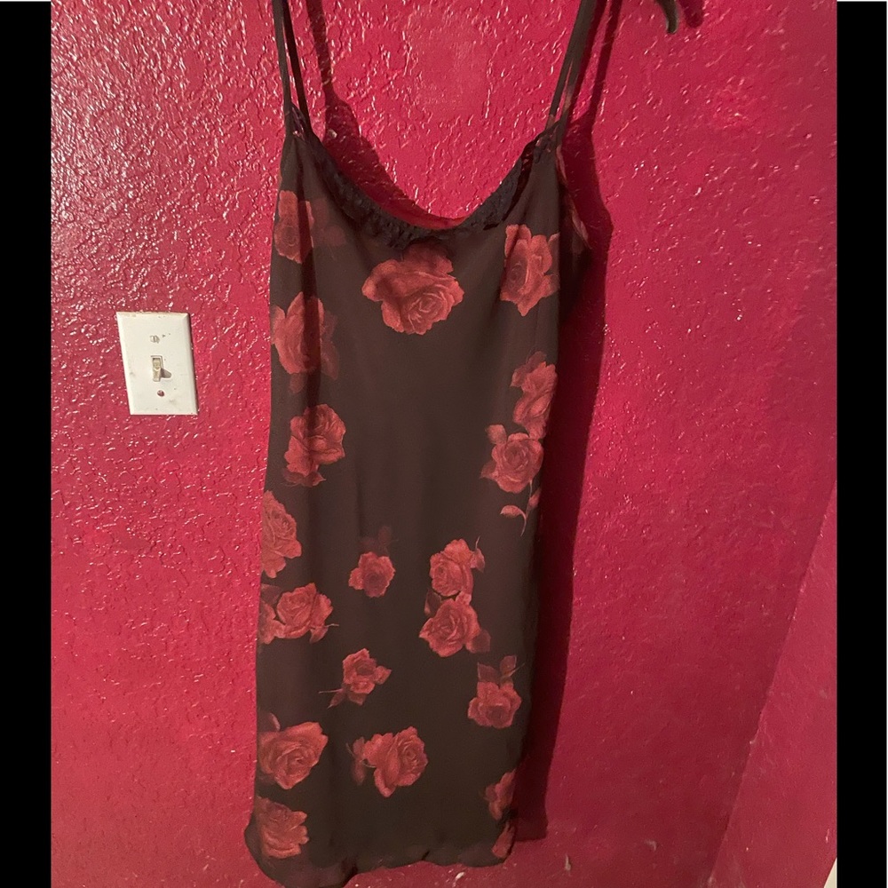 Black floral dress